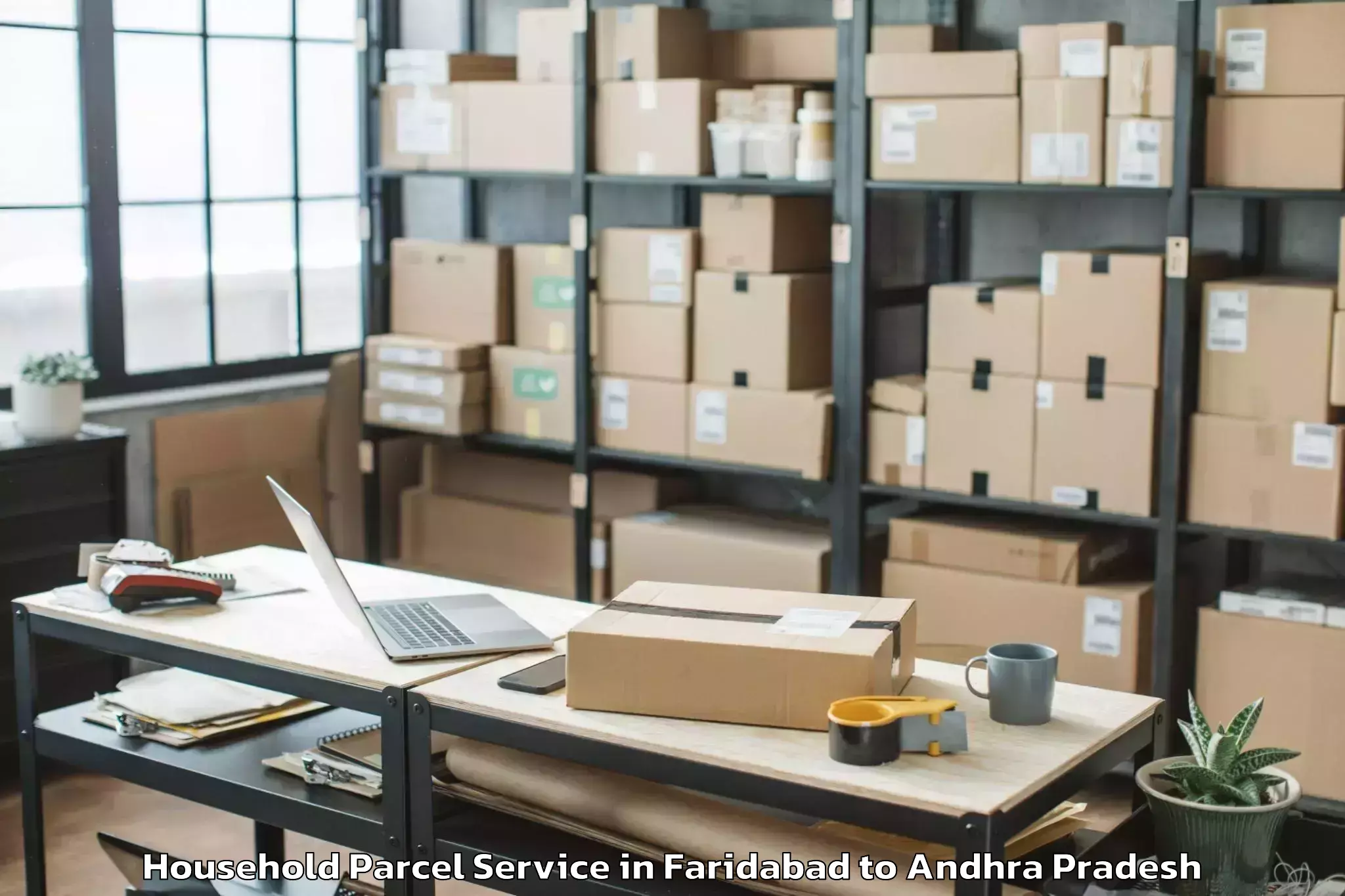 Easy Faridabad to Kanuru Household Parcel Booking